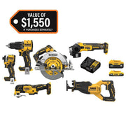 DEWALT DCK650D1P1 - 20V MAX Lithium-Ion Cordless 6-Tool Combo Kit with 5.0 Ah and 2.0 Ah Batteries and Charger