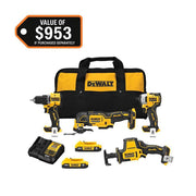 DEWALT DCK486D2 - ATOMIC 20-Volt Lithium-Ion Cordless Brushless Combo Kit (4-Tool) with (2) 2.0Ah Batteries, Charger ...