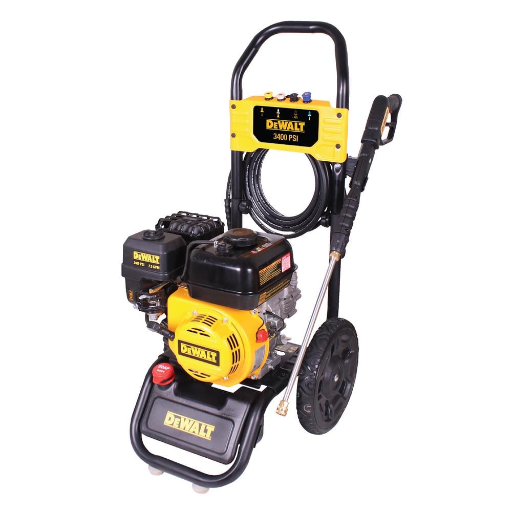 DEWALT DXPW61372 - 3400 PSI 2.5 GPM Gas Pressure Washer with Maintenance-Free Pump, Heavy-Duty Commercial Cold Water ...