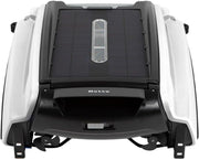 Solar Powered Automatic Robotic Pool Surface Skimmer Cleaner with 30-Hour Continuous Cleaning Battery Power and Re-Engineered Twin Salt Chlorine Tolerant Motors (Blue)