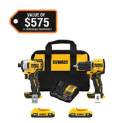 DEWALT DCK225D2 - ATOMIC 20-Volt MAX Lithium-Ion Cordless Combo Kit (2-Tool) with (2) 2.0Ah Batteries, Charger and Bag