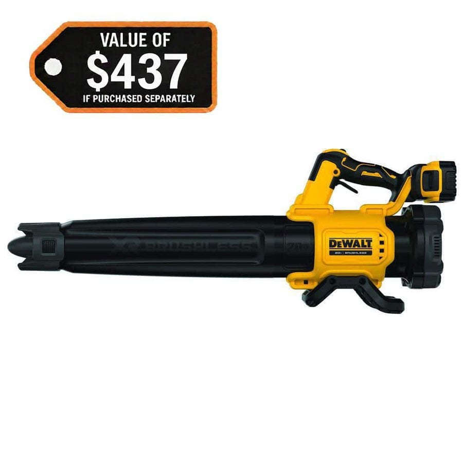 DEWALT DCBL722P1 - 20V MAX 125 MPH 450 CFM Brushless Cordless Battery Powered Blower Kit with (1) 5 Ah Battery & Charger