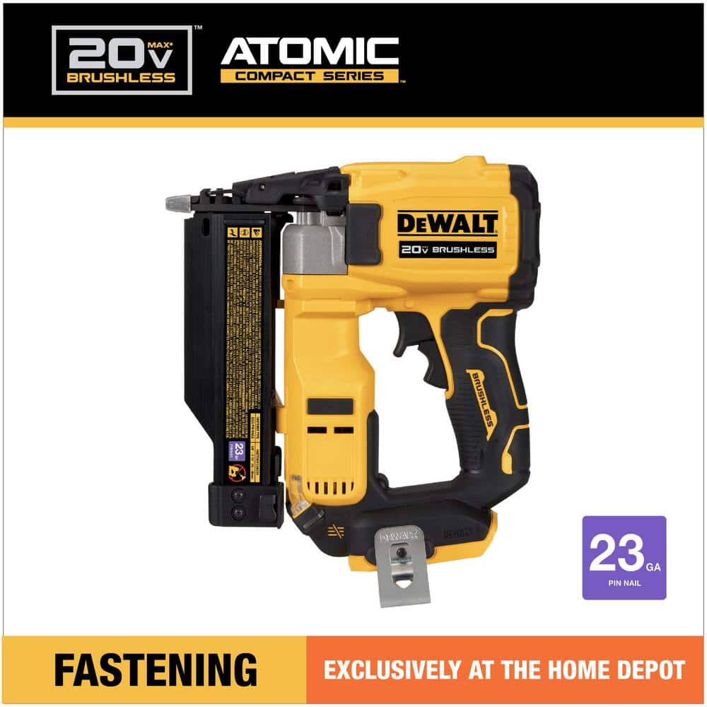 DEWALT DCN623B - ATOMIC 20V MAX Lithium Ion Cordless 23 Gauge Pin Nailer Tool Only