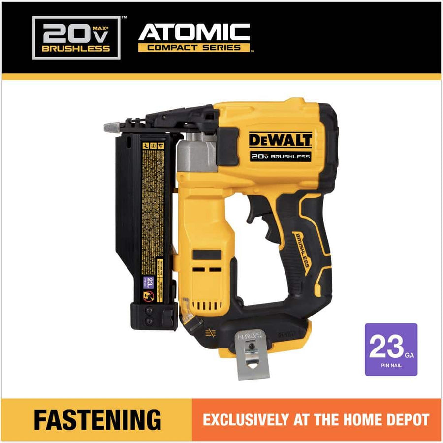 DEWALT DCN623B - ATOMIC 20V MAX Lithium Ion Cordless 23 Gauge Pin Nailer Tool Only