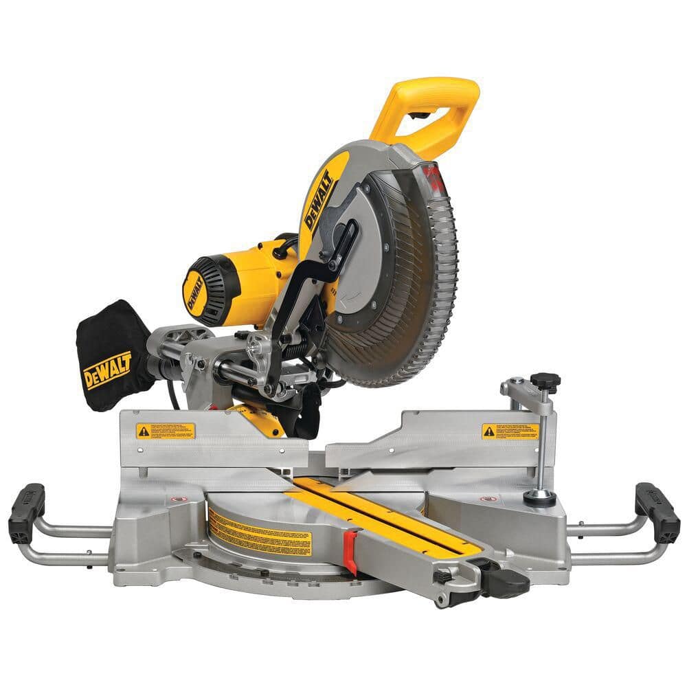 DEWALT DWS780 - 15 Amp Corded 12 in. Double Bevel Sliding Compound Miter Saw with XPS technology, Blade Wrench and Ma...