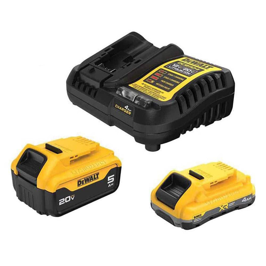 DEWALT DCB245-2C - 20V MAX Lithium-Ion Starter Kit with 4.0 Ah and 5.0 Ah Batteries and Charger