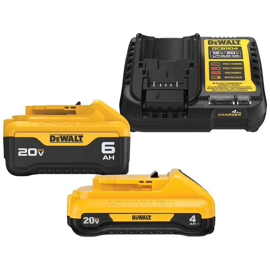 DEWALT DCB2460C - 20V MAX Lithium-Ion 6.0Ah and 4.0Ah Battery and Charger Starter Kit