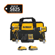 DEWALT DCK251E1QQ1 - 20V XR Lithium-Ion Cordless 2-Tool Combo Kit with 4.0 Ah and 1.7 Ah Batteries and Charger